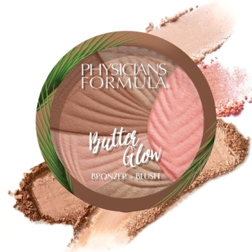 Physicians Formula Butter Glow Bronzer + Blush, Ultra Creamy 2-in-1 Formula, Illuminating & Moisturi...