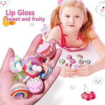 Mebtmel 8PCS Cupcake Lip Gloss Set for Kids