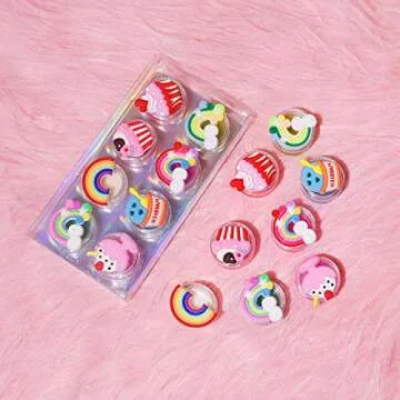 Mebtmel 8PCS Cupcake Lip Gloss Set for Kids