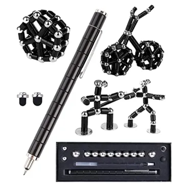Fidget Pen Decompression Magnetic Metal Pen, Toy Pen Relieving Stress Build Various of Shapes, Strat...