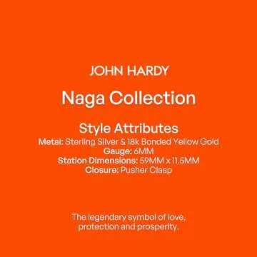 John Hardy Women's Legends Naga Gold & Silver Dragon Bracelet with Gold Ring (Medium)