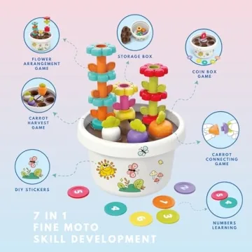 Montessori Flower Garden Toy Set for Toddlers