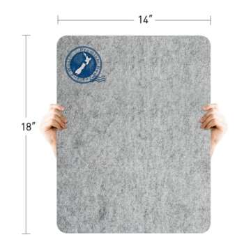 ZOMONETI 18" x 14" Wool Pressing Mat 100% New Zealand Felted Wool Ironing Mat Pad Blanket for Quilte...