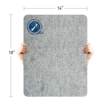 ZOMONETI 18" x 14" Wool Pressing Mat 100% New Zealand Felted Wool Ironing Mat Pad Blanket for Quilte...