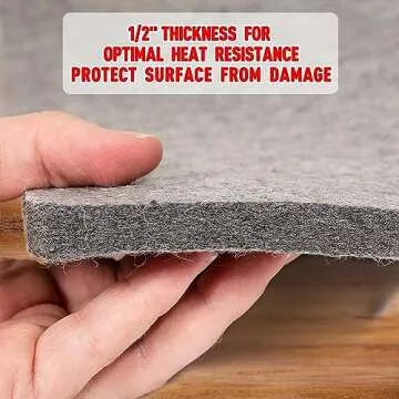 ZOMONETI 18" x 14" Wool Pressing Mat 100% New Zealand Felted Wool Ironing Mat Pad Blanket for Quilter, Sewing, Quilting Supplies and Notions