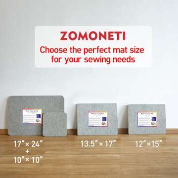 ZOMONETI 18" x 14" Wool Pressing Mat 100% New Zealand Felted Wool Ironing Mat Pad Blanket for Quilter, Sewing, Quilting Supplies and Notions