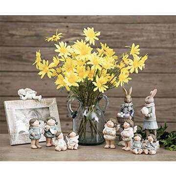 Noah Decoration Double Ear Hand-Blown and Handmade Transparent Flower and Filler Bubble Glass for Home and Wedding Indoor and Outdoor Decoration 7 inch Tall Size Small…