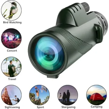 80x100 High Powered Monocular Telescope for Outdoor Adventures