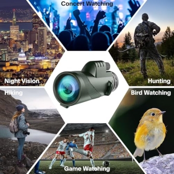 80x100 High Powered Monocular Telescope for Outdoor Adventures