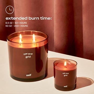 Off The Grid Luxury Candle by Snif for 200+ Hours