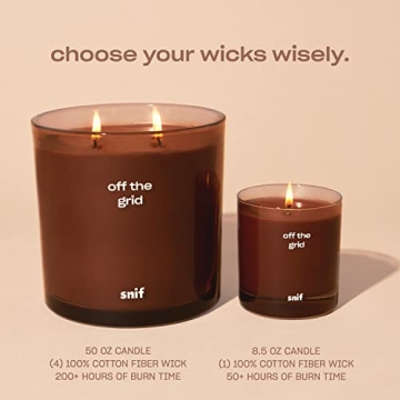 Off The Grid Luxury Candle by Snif for 200+ Hours