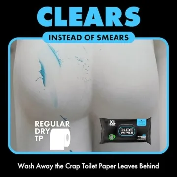 DUDE Wipes - Flushable Extra-Large Wet Wipes for All