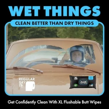 DUDE Wipes - Flushable Extra-Large Wet Wipes for All