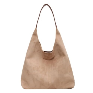 Suede Tote Bag, 2024 New Womens Suede Tote Bag, Suede Purse, Faux Leather Tote Bag for Women Vintage...