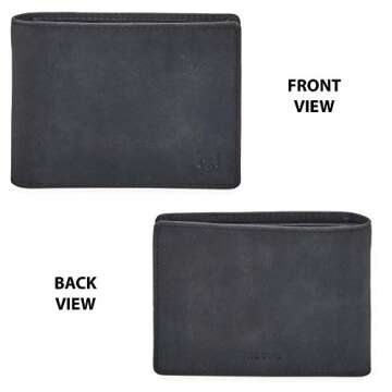 Stylish Real Leather Bifold Wallet with RFID Blocking