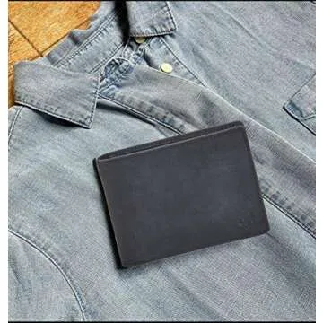 Stylish Real Leather Bifold Wallet with RFID Blocking