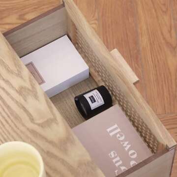 AWASEN Nightstand Mid Century Modern Side Table with Rattan Drawer, End Table with Storage and Solid Wood Legs for Bedroom Living Room Small Space, Easy Assembly (Natural Walnut)