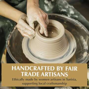 Kamsah Tagine Pot for Flavor Enrichment - Clay Pot for Cooking (10”, 3.1 QT) - Moroccan Ceramic Pots for Cooking with Lid & Serving Bowl - Medium Handmade Cookware, Bohemian Red, Non-Stick, Lead-Free