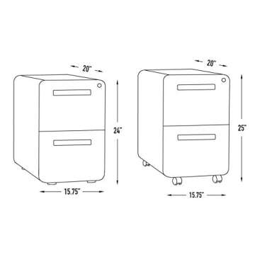 Laura Davidson Stockpile Mobile File Cabinet - Modern & Secure