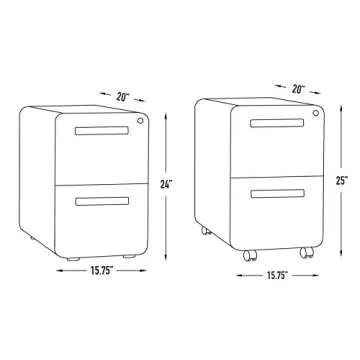 Laura Davidson Stockpile Mobile File Cabinet - Modern & Secure