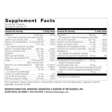 Bariatric Advantage Ultra Multivitamin with Iron Capsules