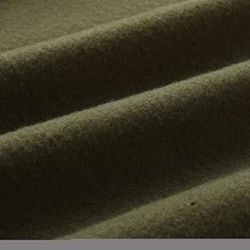 Huangse Men's Mid-Length Street Fashion Steampunk Cape Cloak with Hood Long Sleeve Solid Color Fleece Cardigan Trench Coat(Green,Medium)