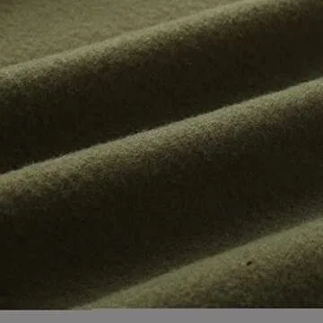 Huangse Men's Mid-Length Street Fashion Steampunk Cape Cloak with Hood Long Sleeve Solid Color Fleece Cardigan Trench Coat(Green,Medium)