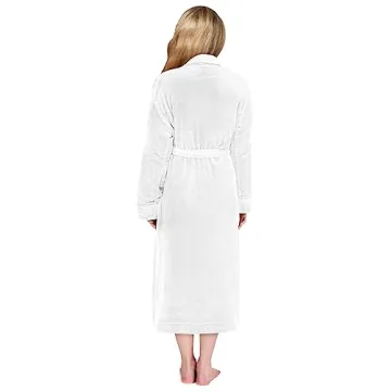 Cozy Women’s Plush Shawl Collar Bathrobe for Ultimate Comfort