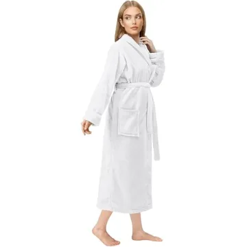 Cozy Women’s Plush Shawl Collar Bathrobe for Ultimate Comfort
