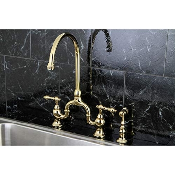 Kingston Brass English Country Bridge Kitchen Faucet