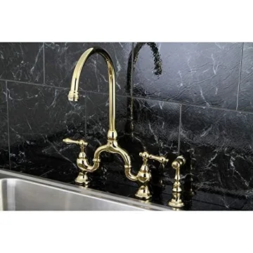 Kingston Brass English Country Bridge Kitchen Faucet