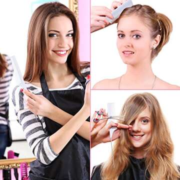 Leinuosen 3 Packs Rat Tail Comb Steel Pin Rat Tail Carbon Fiber Heat Resistant Teasing Combs with Stainless Steel Pintail (White)