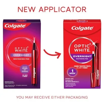 Colgate Optic White Overnight Teeth Whitening Pen, Teeth Stain Remover to Whiten Teeth, 35 Nightly Treatments
