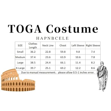 HAPNBCELE Toga Costume for Men - Elegant Roman Style