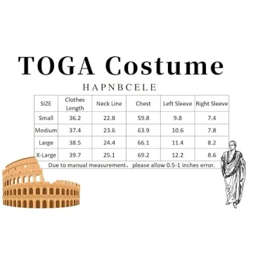 HAPNBCELE Toga Costume for Men - Elegant Roman Style