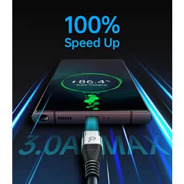 USB C Cable Fast Charging, 2Pack 3ft Coiled USB A to Type C Charge Cord for Car, USB-C Charging Cabl...