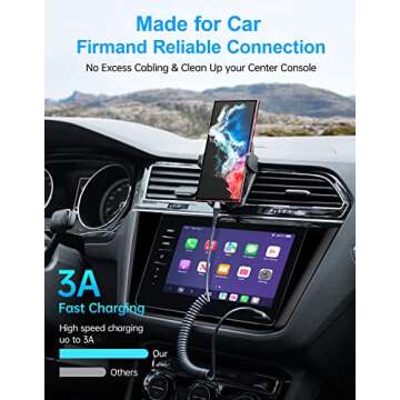 USB C Cable Fast Charging, 2Pack 3ft Coiled USB A to Type C Charge Cord for Car, USB-C Charging Cable Compatible with iPhone 16/15/Samsung Galaxy S20 S10 S9 S8 Plus Note 10 9 8 and More USB C Devices