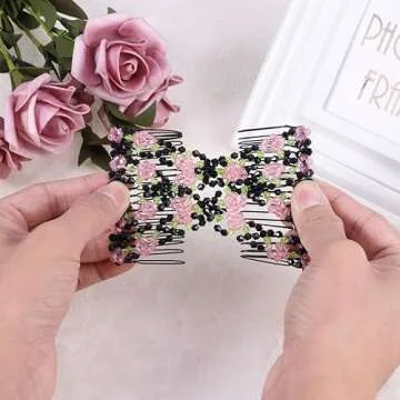 Elegant LALAFINA Double Clips Hair Combs for Stylish Women