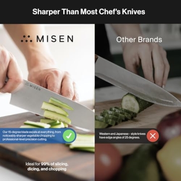 Misen Japanese Santoku Chef Knife - Razor Sharp Kitchen Tool