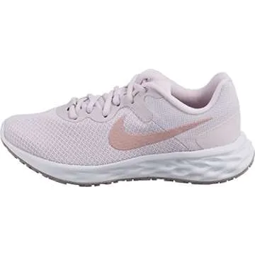NIKE Women's Race Running Shoe, Lt Violet Champagne White, 7