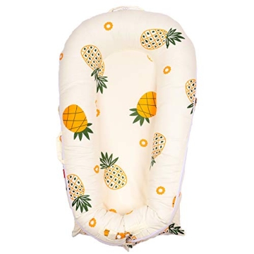 Charming Pineapple Printed Newborn Lounger Cover for DockATot Deluxe - 100% Cotton Hypoallergenic Re...