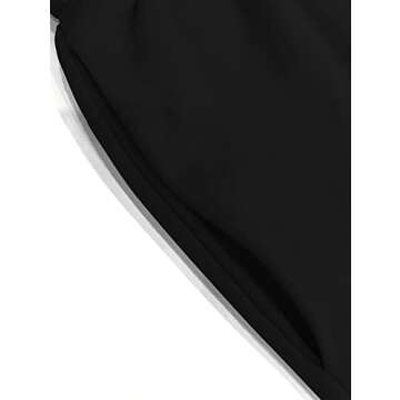 sexycherry Casual Black 2 Piece Sets Sweatsuits for Women Long Sleeve One Off Shoulder Long Pants Wide Leg Loose Oufits Joggers with Pockets (Medium)