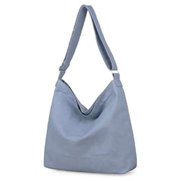 Covelin Women's Retro Canvas Shoulder Bag - Large Stylish Tote for All Occasions