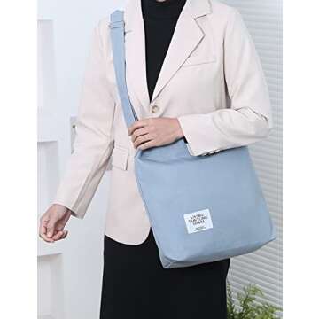 Covelin Canvas Shoulder Bag in Concrete Grey for Women