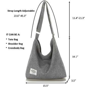 Covelin Canvas Shoulder Bag in Concrete Grey for Women
