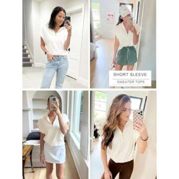 Langwyqu Womens Cropped Knit Top Lightweight Stylish Vest