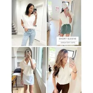 Langwyqu Womens Cropped Knit Top Lightweight Stylish Vest