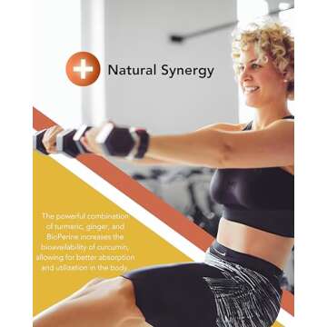 Organic Turmeric & Ginger Capsules for Joint & Digestion Support