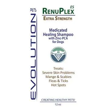 RenuPlex Medicated Dog Mange Shampoo - All Natural & Effective