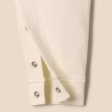 Amazon Essentials x Sofia Grainge Unisex Babies' Sleep and Play Bodysuit, Pack of 2, Ivory/Navy, Preemie